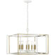 Lowe 8 Light 28 inch Matte White/Vintage Brass Pendant Ceiling Light